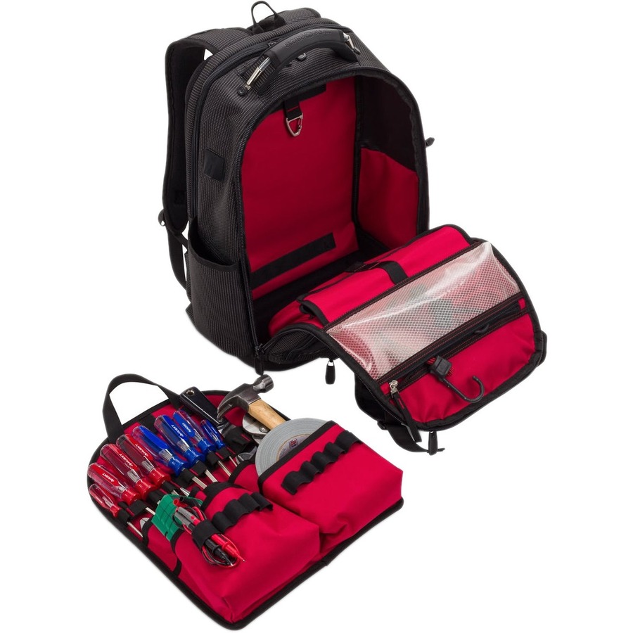 Black Wenger SwissGear Work Pack Pro tool backpack with USB access for 17 inch laptop — alternate view 4