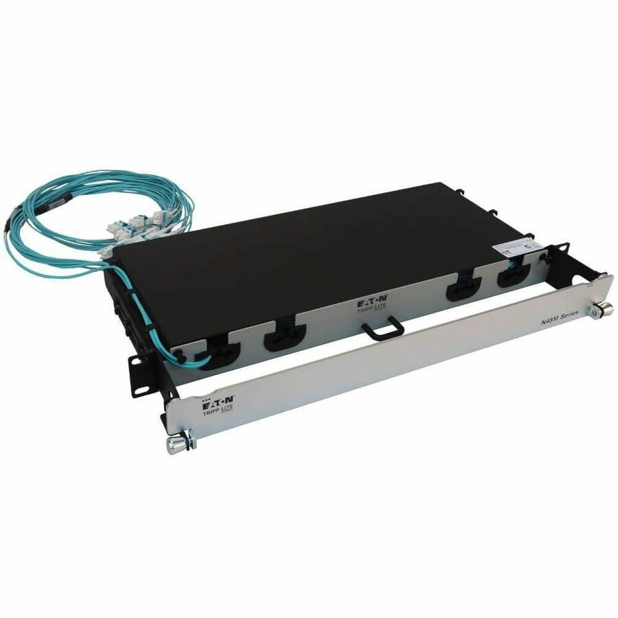 Eaton Tripp Lite Series Preloaded Fiber Panel, 1U - 4x (8x LC/LC Duplex M/M) 16F Trunk Cables, OM4 Multimode, 10 m (32.8 ft.)