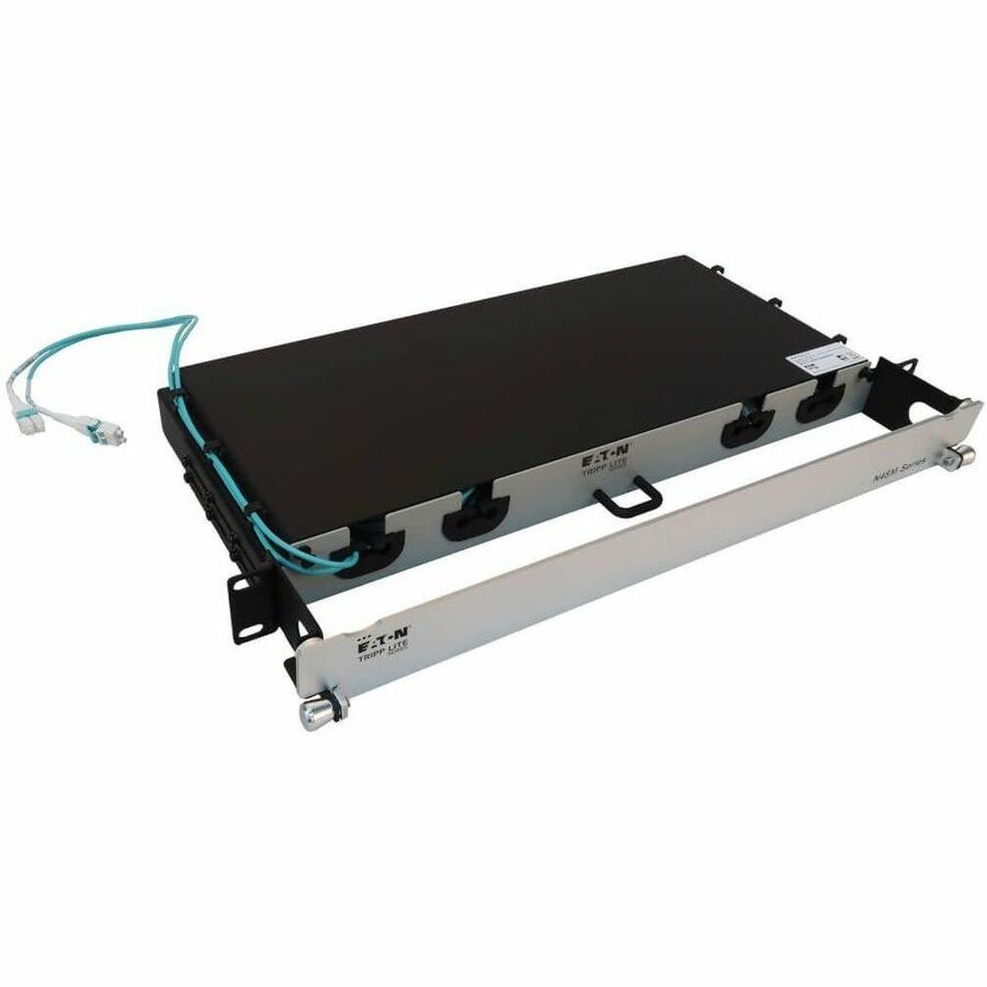Eaton Tripp Lite Series Preloaded Fiber Panel, 1U - 8x LC/LC Duplex Cables (M/M), OM4 Multimode, 10 m (32.8 ft.)