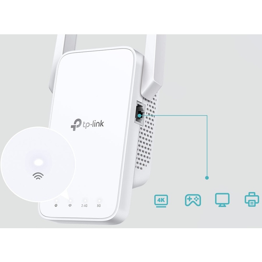 Ripetitore Wi-Fi Mesh AC750 Dual Band 433 Mbps 5 GHz/300 Mbps 2.4 Ghz - TP- Link in vendita online