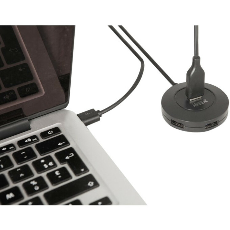 Urban Factory MINEE: 4 Ports USB Hub - USB - External - 4 USB Port(s) - 4 USB 2.0 Port(s)