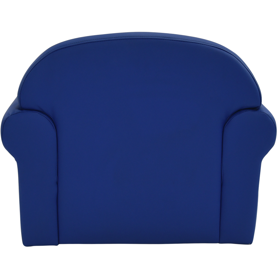 Children's Factory As We Grow Chair - Blue - Blue Seat - Blue Back - Hardwood Frame - Four-legged Base - Foam, Vegan Leather - Armrest - 1 Each - Cozy Seating - CFI805193