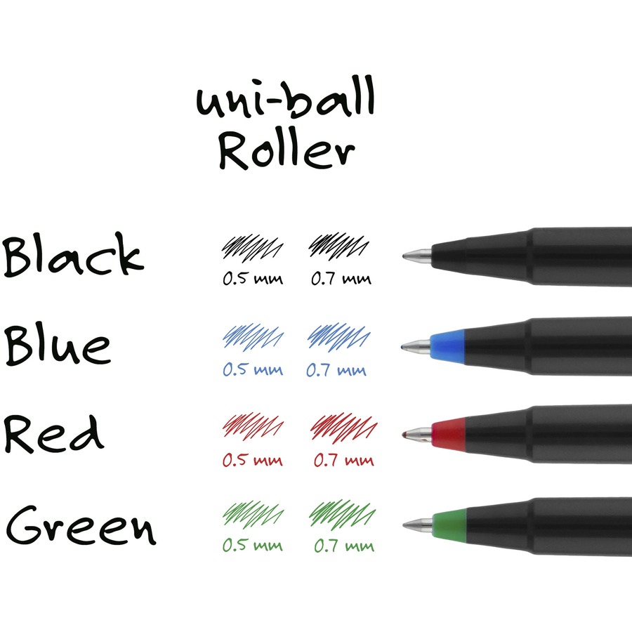 uniball™ Roller Rollerball Pen Micro Pen Point 0.5 mm Pen Point Size Black Liquid Ink