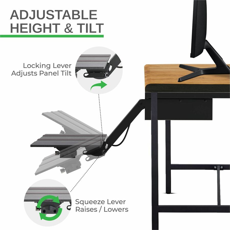 KT2 Ergonomic Sit Stand Computer Keyboard Tray Uncaged Ergonomics | Adjustable Height Tilt Standing Desk Keyboard Drawer Raise Keyboards Above Desk Level