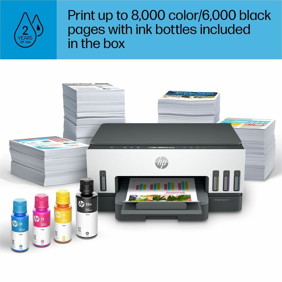 HP Smart Tank 7001 28B49A#B1H Wireless Color Inkjet All-In-One Printer