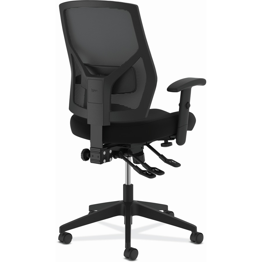 HON Crio Chair - Black Fabric Seat - Black Mesh Back - Black Frame - High Back - 5-star Base - Black