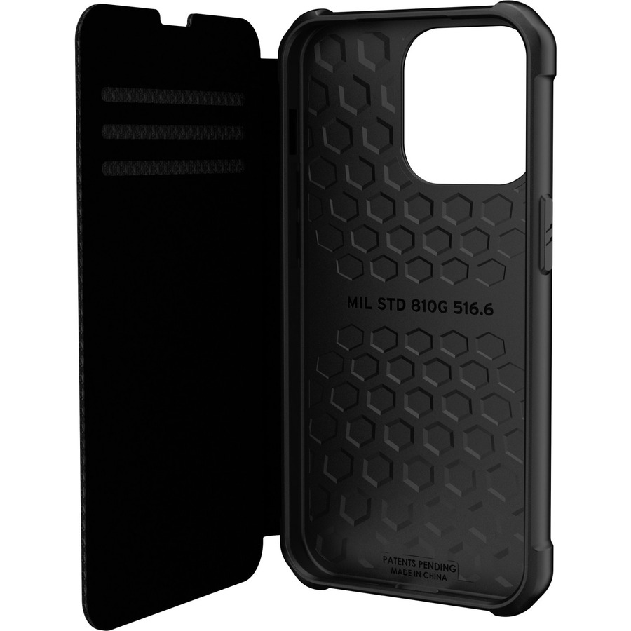 Urban Armor Gear Metropolis Rugged Carrying Case (Folio) Apple iPhone 13 Pro Smartphone - Kevlar Black