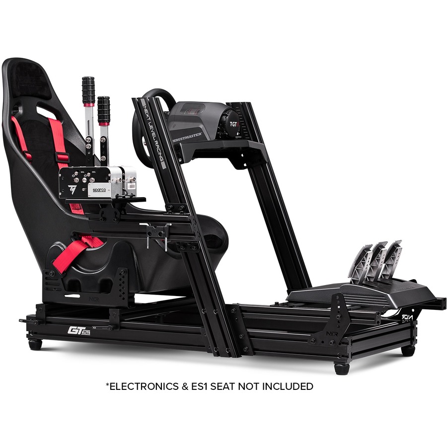 Next Level Racing GTElite Racing Simulator Cockpit- Wheel Plate Edition - Carbon, Steel