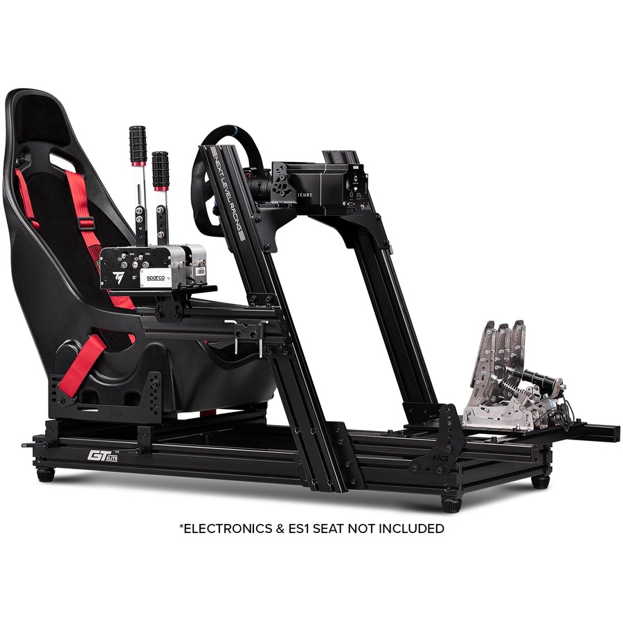 Next Level Racing GTElite Racing Simulator Cockpit- Front & Side Mount Edition - Carbon, Steel