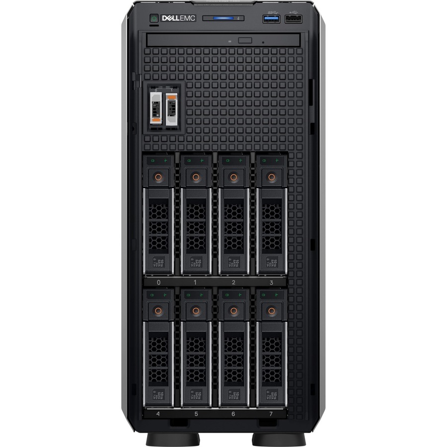 Dell EMC PowerEdge T350 4.5U Tower Server - 1 x Intel Xeon E-2334 3.40 GHz - 8 GB RAM - 480 GB SSD - Serial ATA, Serial Attached SCSI (SAS) Controller
