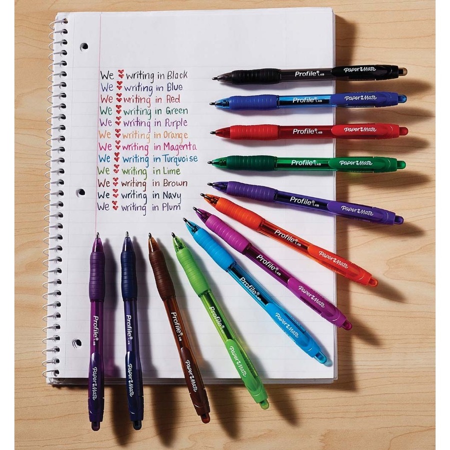 Jot Fine Tip Gel Writing Pens 0.8mm Bright Neon Green Blue Pink Orange Ink  (4pk)