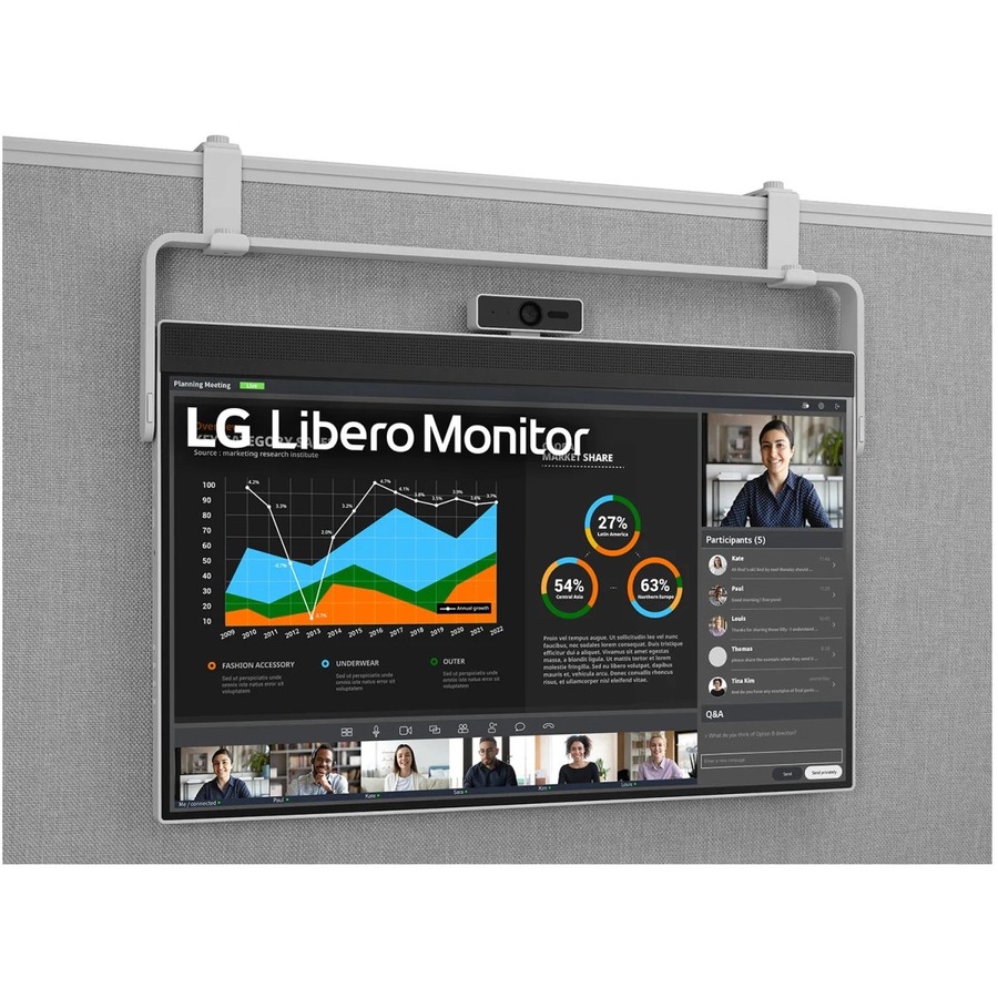 LG 27BQ70QC-S 27" Class Webcam WQHD LCD Monitor - 16:9 - Black