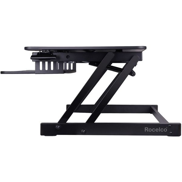 Rocelco DADR Deluxe 37" Sit To Stand Adjustable Height Desk Riser (Black)