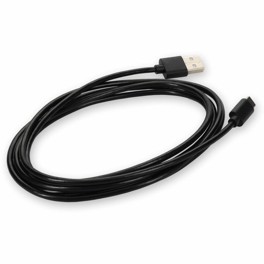 Black 5 meter USB 2.0 cable with USB Type-A male to USB Type-C male connectors — alternate view 4