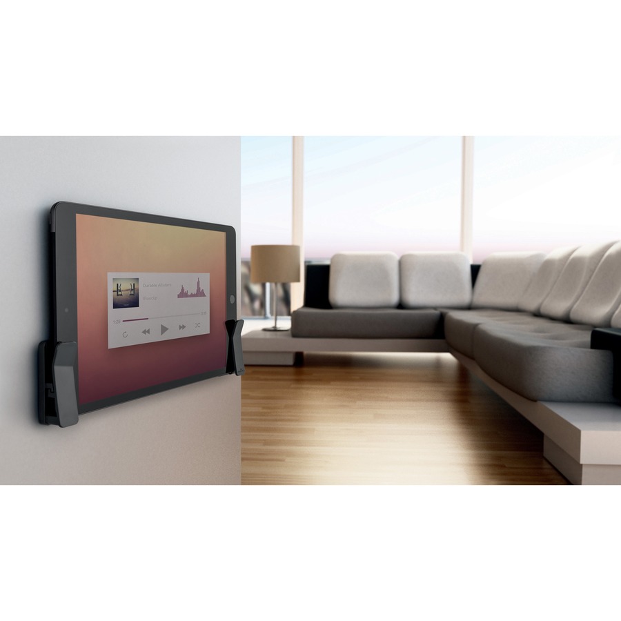 Picture of DURABLE VISIOCLIP Wall Mount for Tablet, Smartphone - Charcoal Gray