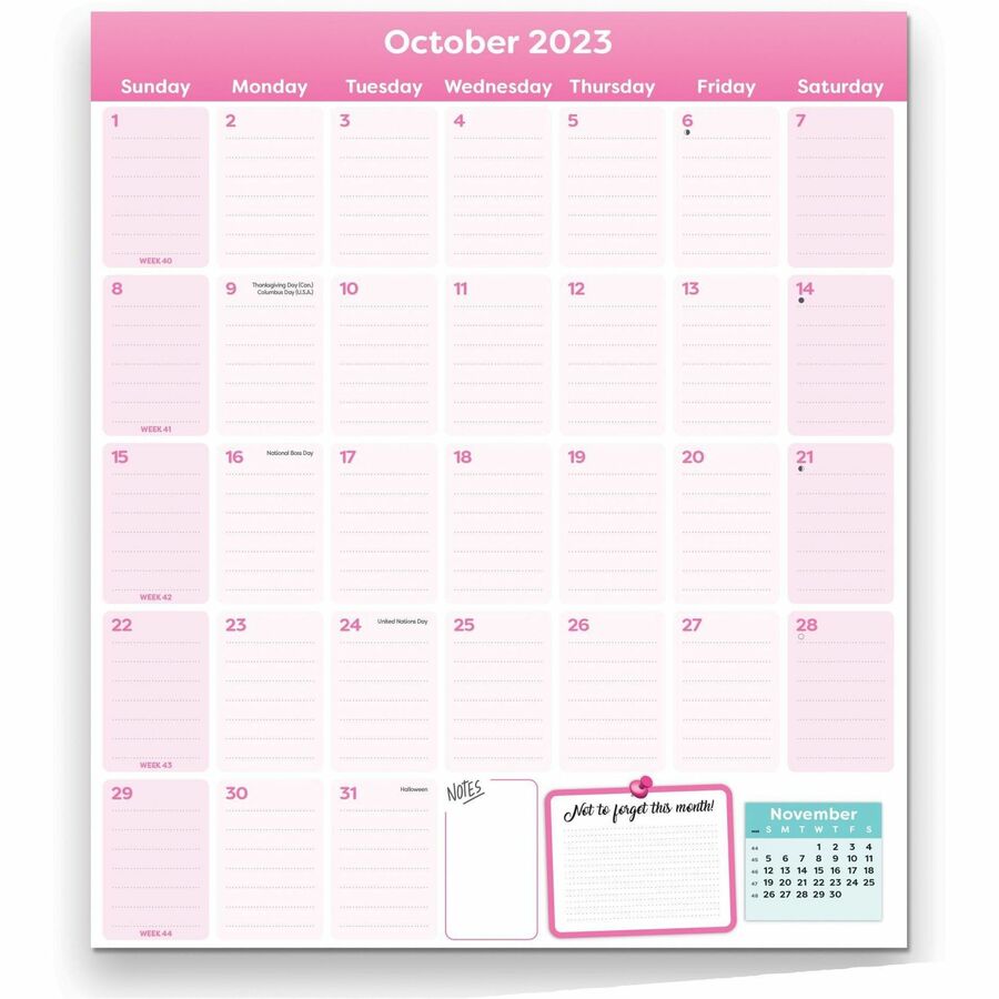 Picture of Blueline Fridgeplanner Monthly Magnet Calendar