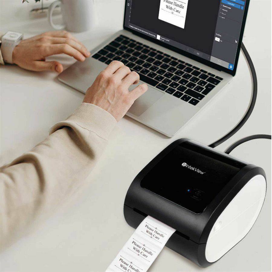 IntekView Business Direct Thermal Printer - Monochrome - Label Print - Bluetooth