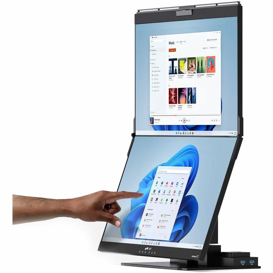 Mobile Pixels Geminos T 24" Dual-Stacked 1080p Monitors with Multi-Touch and Webcam