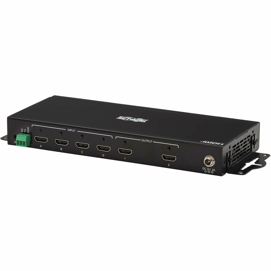 Eaton Tripp Lite Series 4x2 HDMI Matrix Switch/Splitter with Remote Control and Multi-Resolution Support, 4K 60 Hz, HDR, 4:4:4, TAA