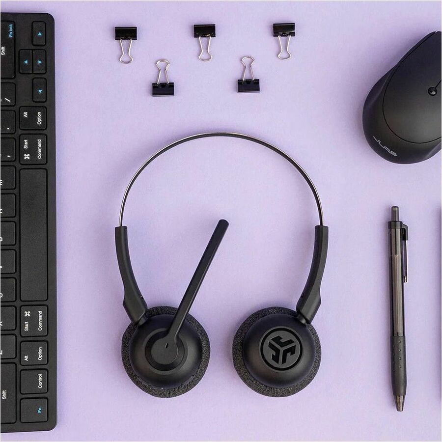 JLab Go Work Pop wireless headset in black for business calls — alternate view 4