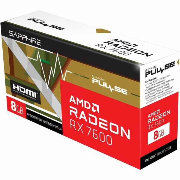SAPPHIRE PULSE AMD Radeon™ RX 7600 8GB GDDR6 Gaming Graphics Card