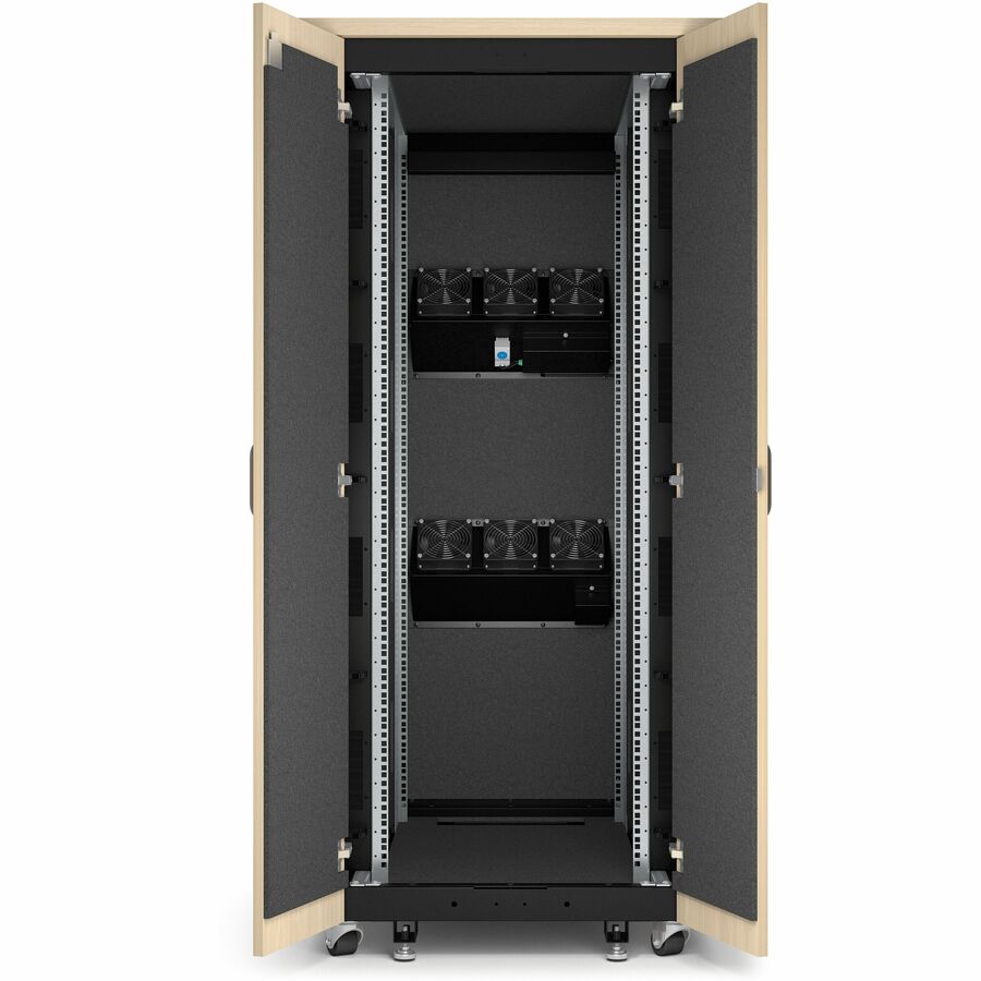 APC NetShelter Soundproof, 32U, Server Rack Enclosure, 120V, Maple [TAA]