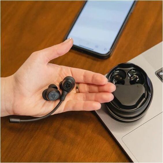 JLab Work Buds in-ear headset with boom microphone — alternate view 4