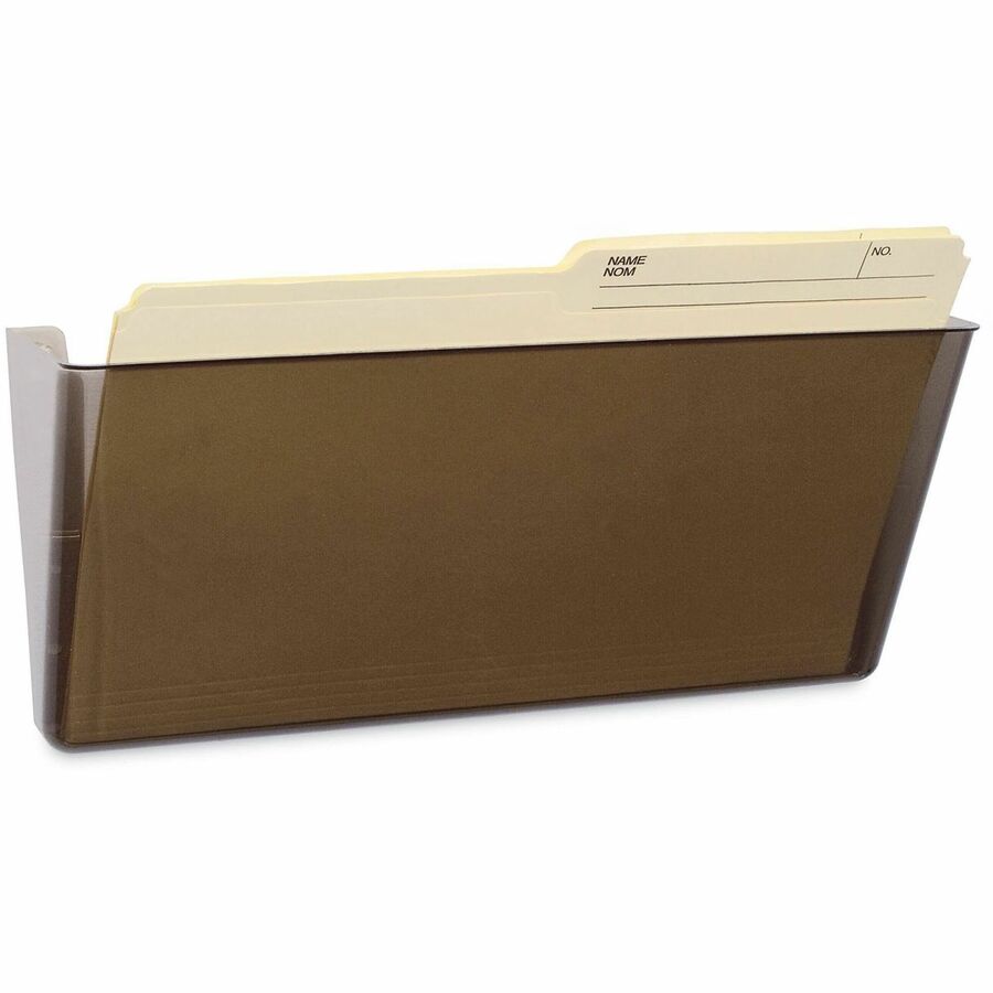 Storex Magnetic Legal Wall Pocket, Unbreakable Smoke - 500 x Sheet - 7" Height x 16" Width x 4" Depth - Unbreakable, Magnetic, Adhesive, PVC Free, BPA Free - Smoke - Poly - 1 Each