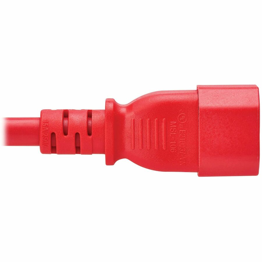 Tripp Lite by Eaton series Power Cord C14 to C15 - Heavy-Duty, 15A, 250V, 14 AWG, 10 ft. (3.1 m), Red