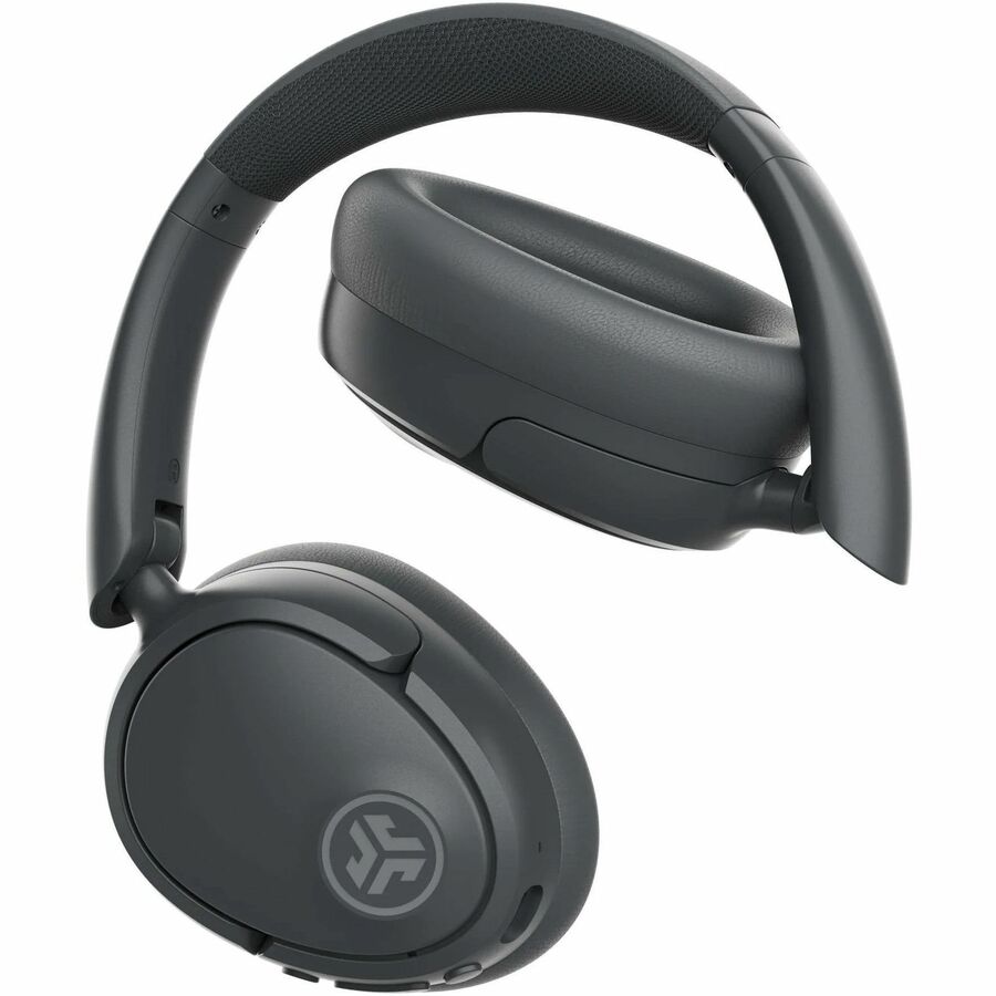 JLab Audio JBuds Lux ANC wireless over-ear headphones in gray and purple — alternate view 4
