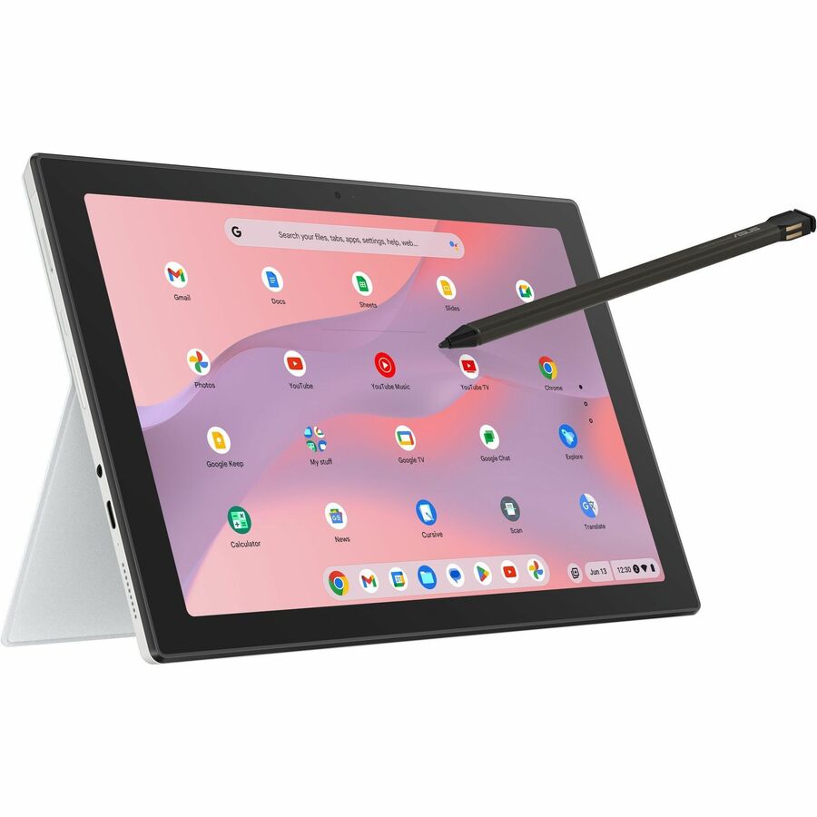 ASUS Chromebook Enterprise Detachable with 10.51-inch touchscreen in silver — alternate view 4