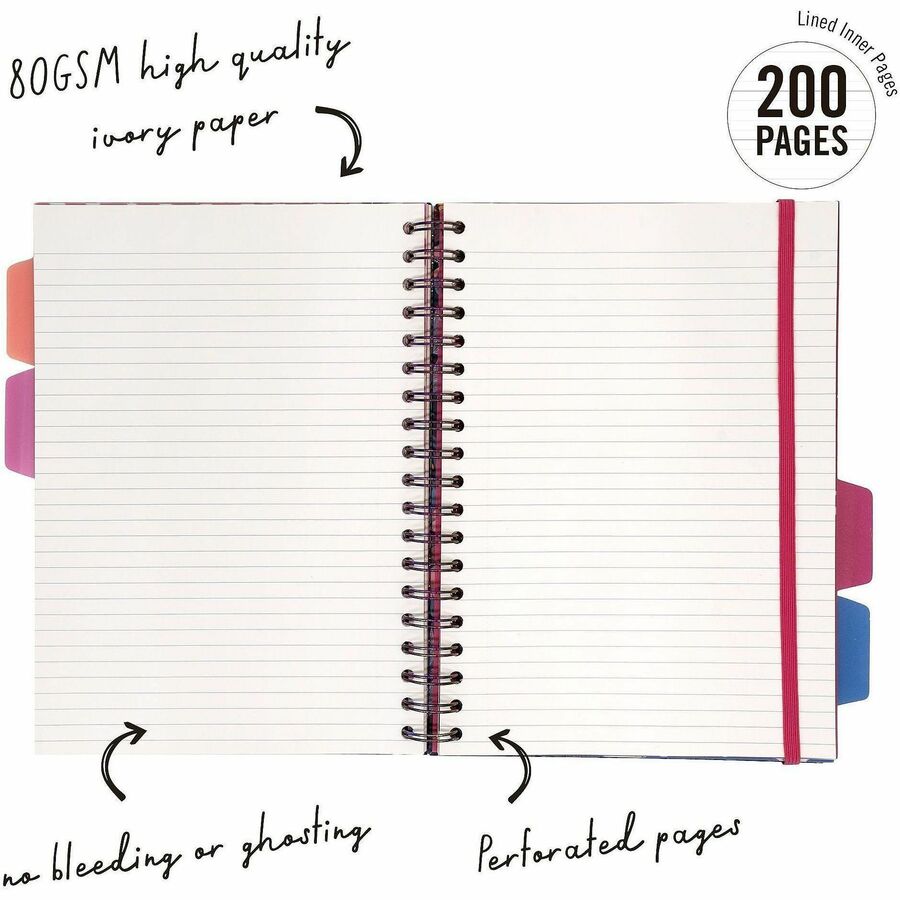 Pukka Pads - Cahier de projets Bloom B5 à couverture rigide - Paquet de 3 vari&eacute;s