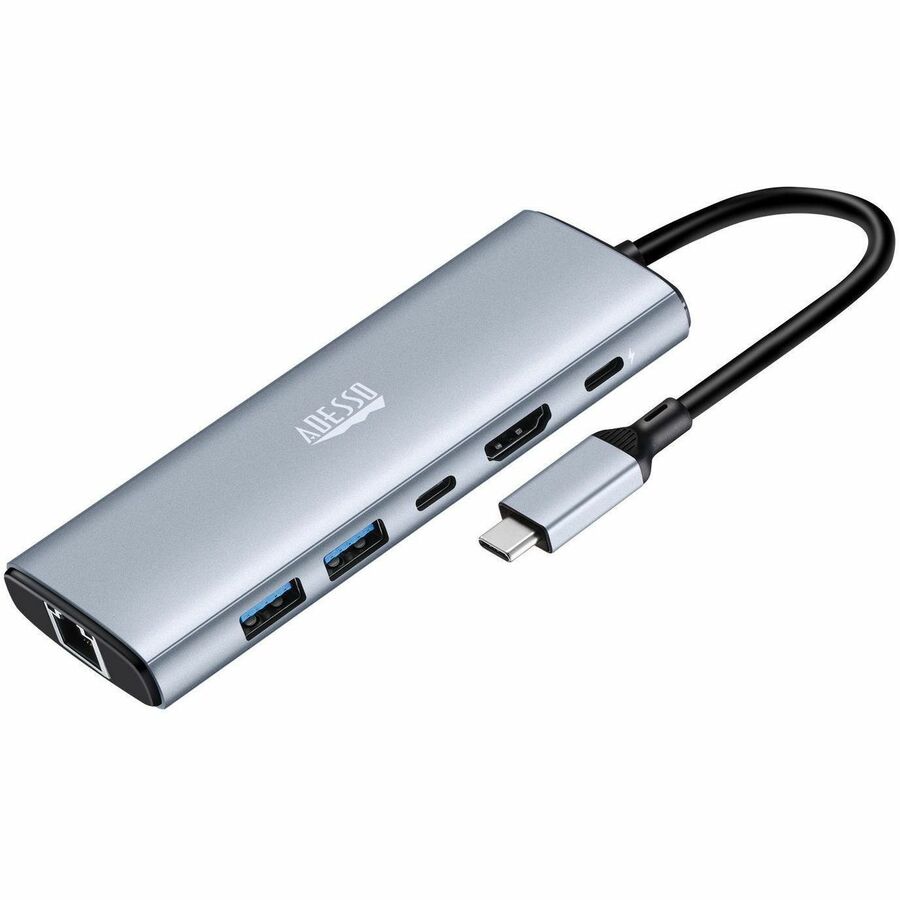 Station d'accueil AUH-4035 USB Type C - Capacit&eacute; de chargement - Lecteur de carte m&eacute;moire - SD, TransFlash Adesso