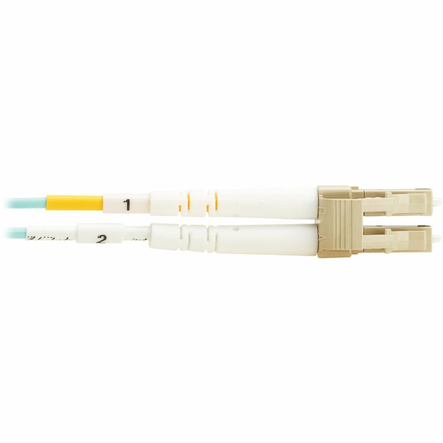Eaton Tripp Lite Series 10Gb/40Gb/100Gb Duplex Multimode 50/125 OM4 LSZH Fiber Patch Cable (LC/LC), Aqua, 1M (3.3 ft.), TAA