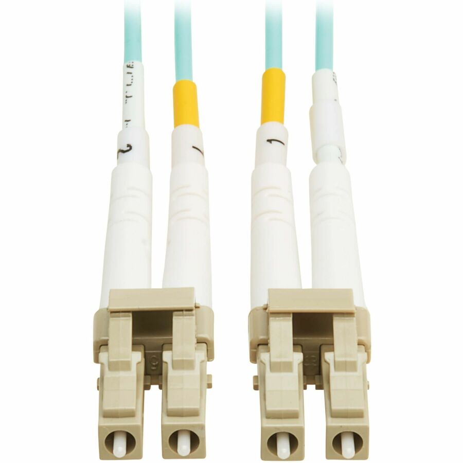 Eaton Tripp Lite Series 10Gb/40Gb/100Gb Duplex Multimode 50/125 OM4 LSZH Fiber Patch Cable (LC/LC), Aqua, 10M (32.8 ft.), TAA