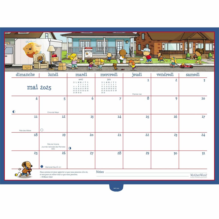 Calendrier familial de frigo MotherWord&reg; (2024-2025) - Mead