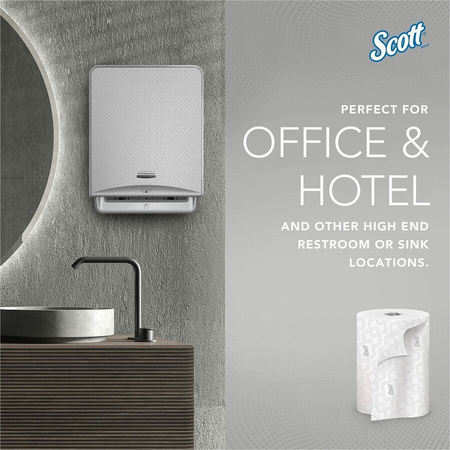 Scott Pro Paper Towel - 1 Ply - 1 3/4" Core - White - Paper - 6 / Case