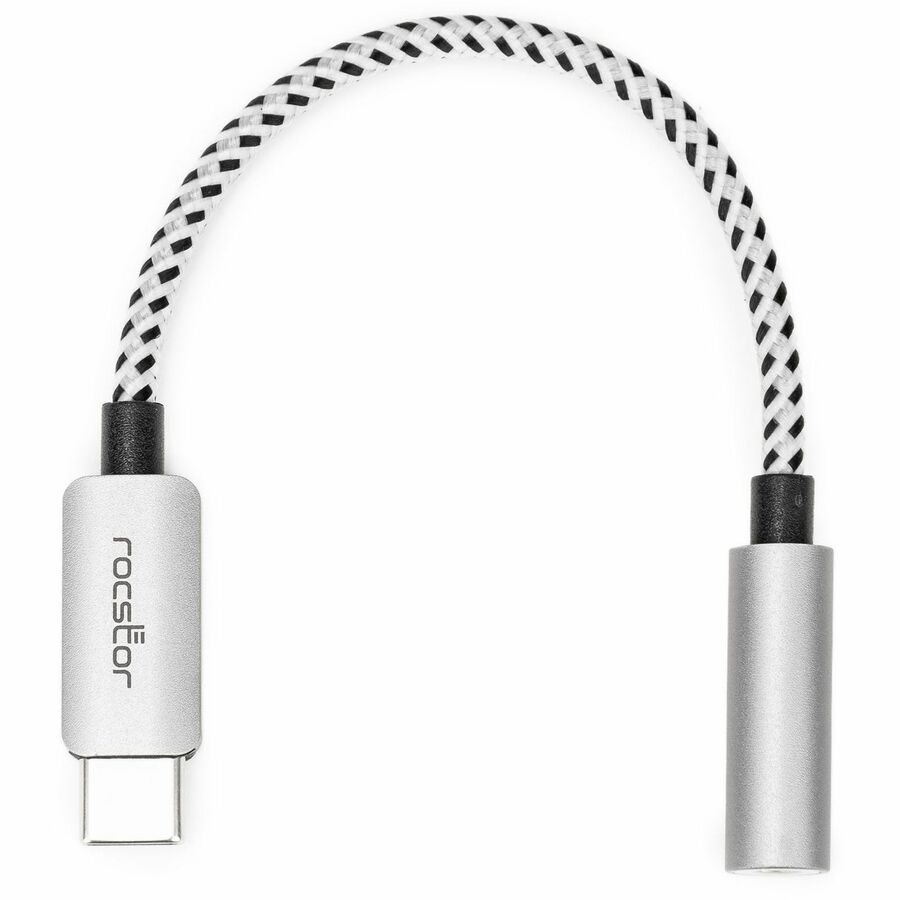 Rocstor Premium USB-C to Hi-Res 3.5mm Audio Adapter DAC 44.1/48/96KHz Sample Rate