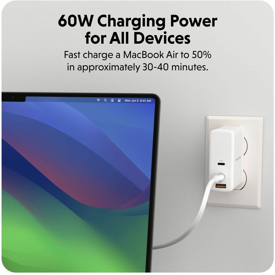 Hyper HyperJuice USB-C Silicone Charging Cable (1.5m/5ft) - White