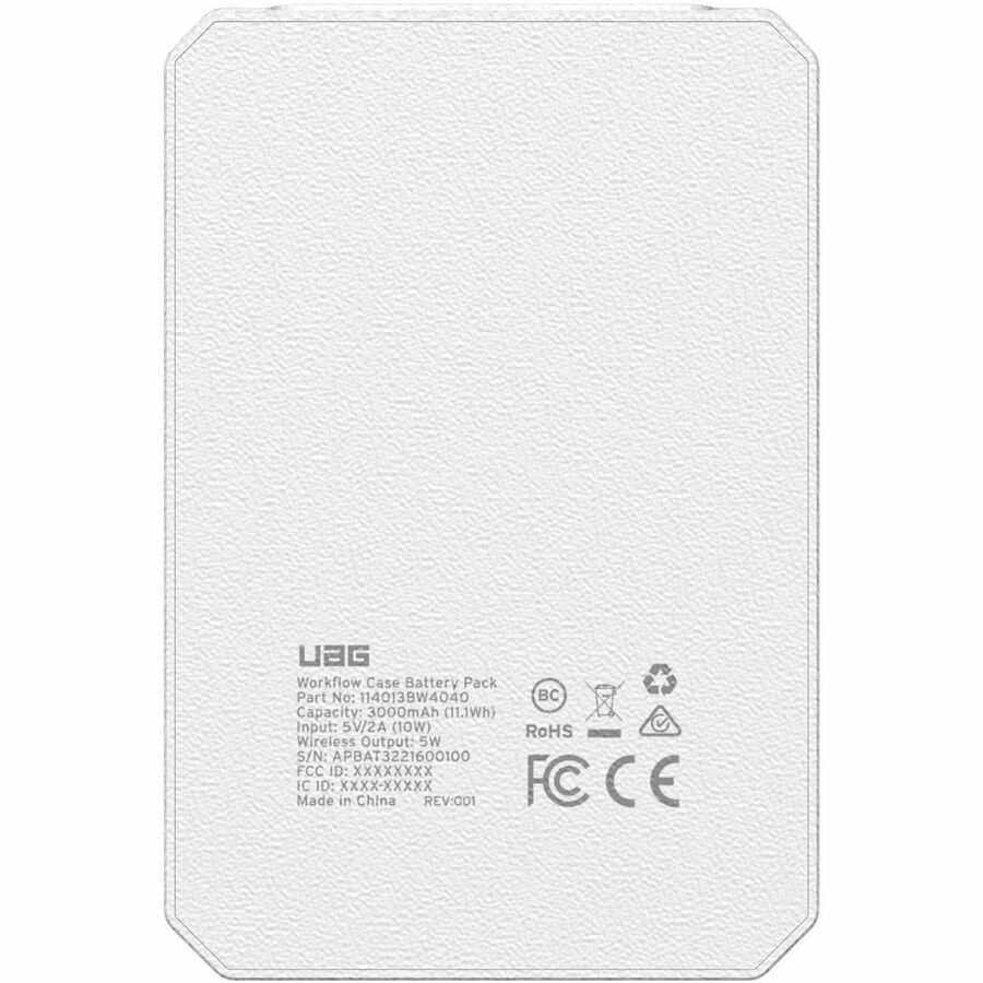 Workflow 3,000mAh Standard Battery Pack - White/Grey