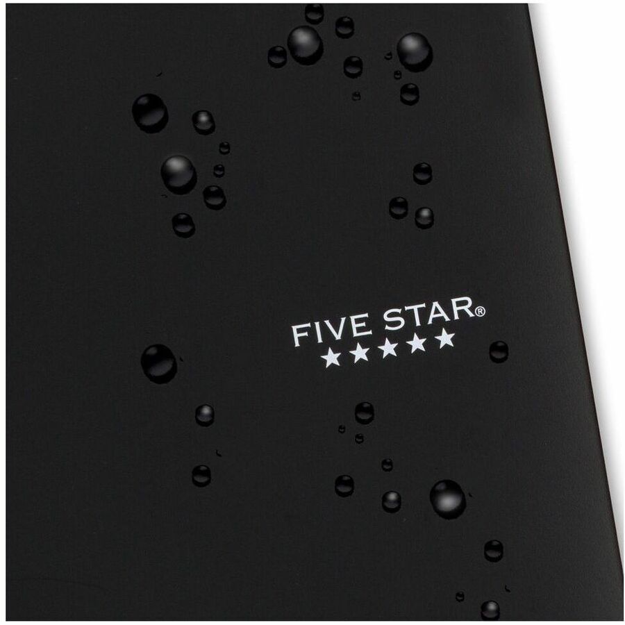 Five Star Subject Spiral Notebook - 1 Subject(s) - 100 Pages - Printed - Twin Wirebound - Letter - 8 1/2" x 11" Sheet Size - Amethyst Purple Plastic, Black, White Cover - Double Sided Sheet, Bleed Resistant, Ink Resistant, Perforated, Easy Tear, Pocket, T