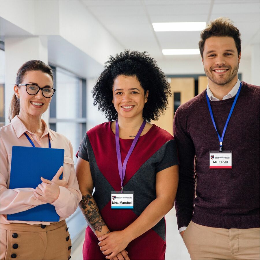 Avery&reg; Translucent Colour Bar Vinyl Name Tag Holders