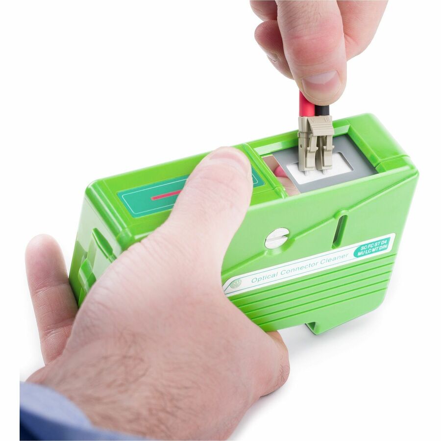 StarTech Fiber Optic Cleaner, Fiber Connector Cleaning Cassette, LC Fiber Cleaner, for LC/SC/ST/FC Optical Fiber Cables