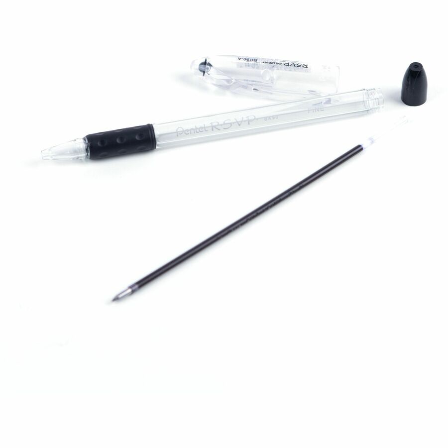 Pentel R.S.V.P. Ballpoint Pen, (0.7mm), Black Ink, 2PC Pack