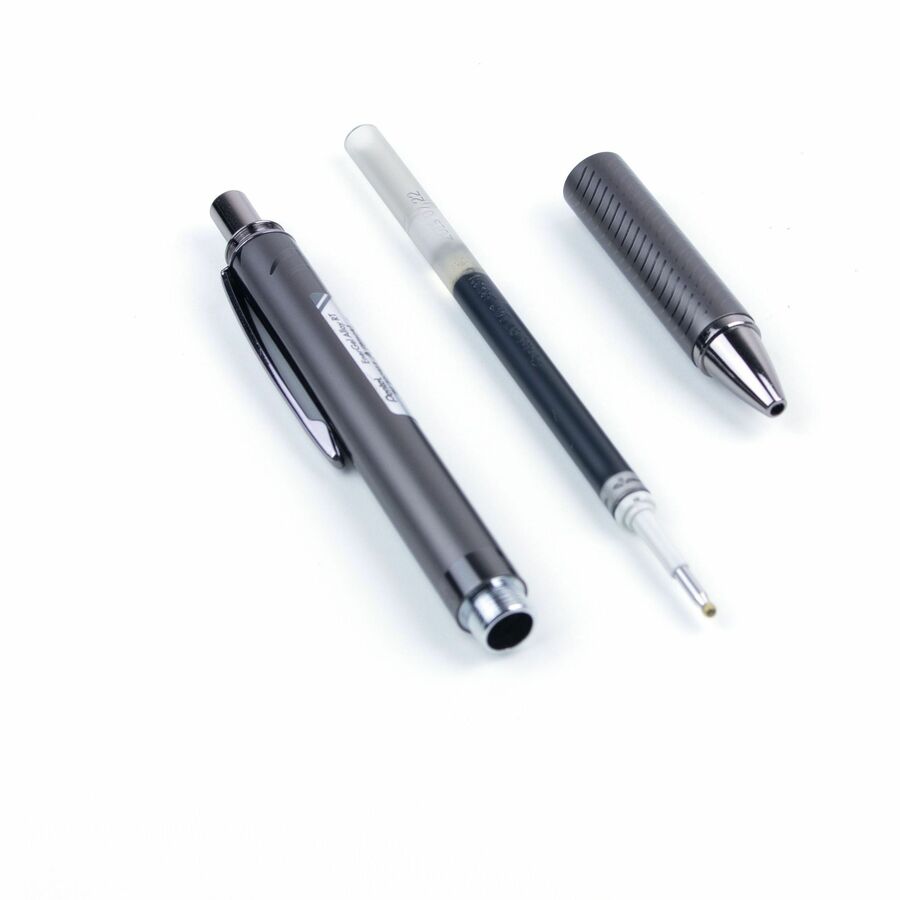Pentel EnerGel Alloy Retractable Premium Liquid Gel Pen, (0.7mm) Brown Barrel, Black Ink