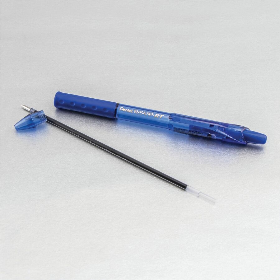 Pentel R.S.V.P. RT Colours Retractable Ballpoint Pen, (1.0mm), Blue Barrel, Blue Ink