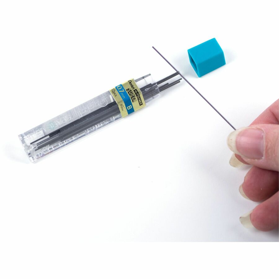 Pentel Super Hi-Polymer Mines de Recharge (0,7mm), B, 12 pcs/Tube