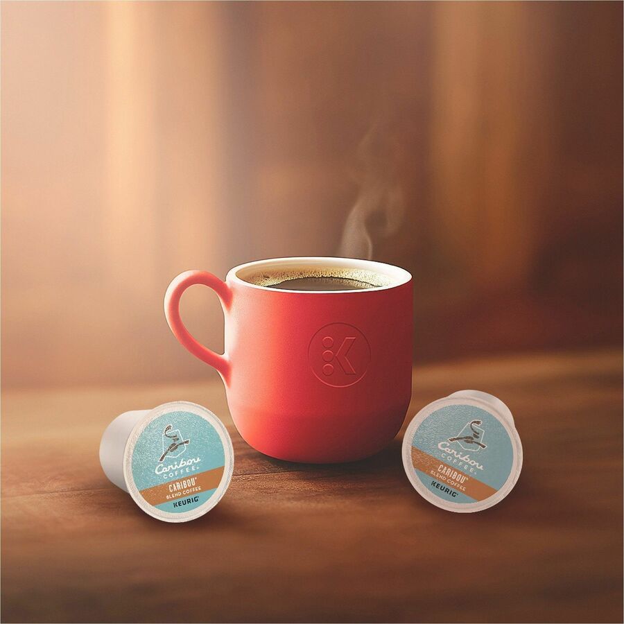 Caribou Coffee® K-Cup Blend Coffee - Compatible with Keurig K-Cup Brewer - 24 K-Cup - K-Cup - Caribou Blend - 4 / Carton