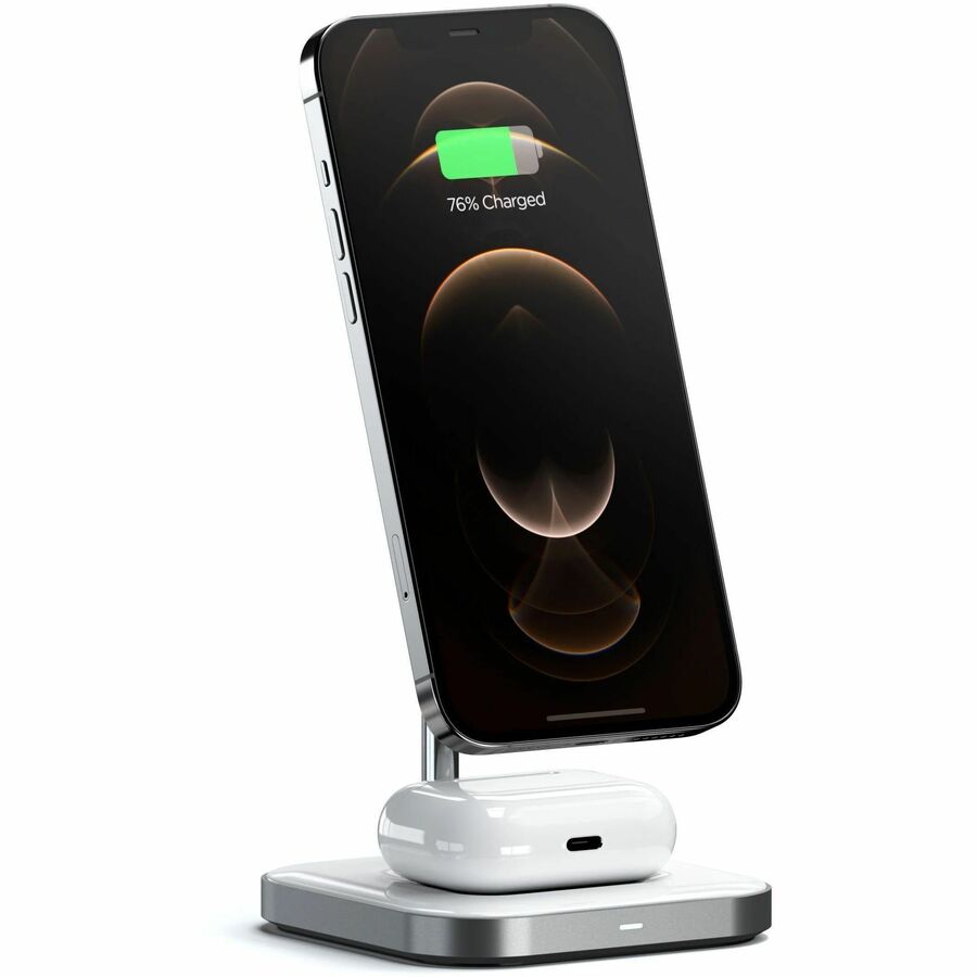 Satechi Aluminum 2-in-1 Magnetic Wireless Charging Stand