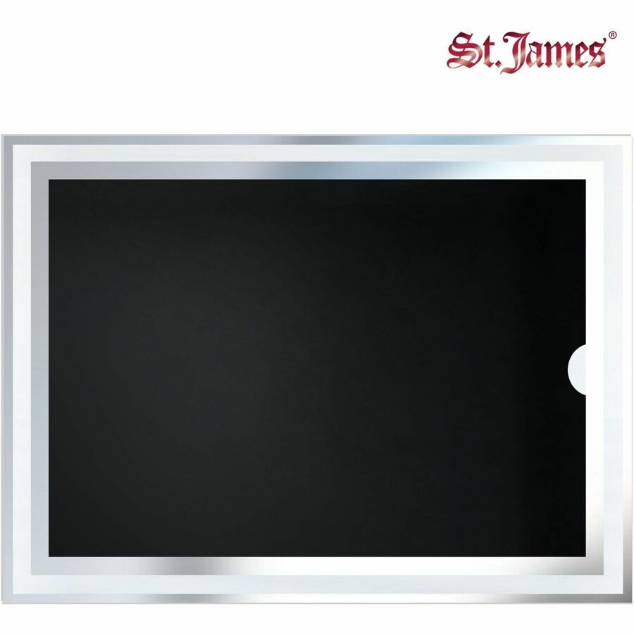 Cadres en verre St. James&reg; pour certificats, diplômes et documents 8,5" x 11" , bordure &eacute;pur&eacute;e, estampage en feuille d'argent, paquet de 2